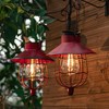 YAKii 2 Pack Solar Lantern Hanging Waterproof Outdoor Metal Solar