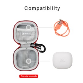 RLSOCO Case for JBL Live Pro TWS 2/Vibe Flex/Wave Flex True Adaptive Noise Cancelling Beamforming mics - Black (Case Only)