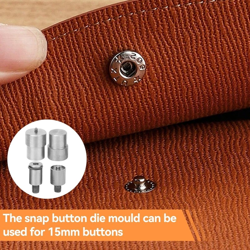 Snap Button Dies Set, 4 Pcs Snap Fastener Heavy Duty