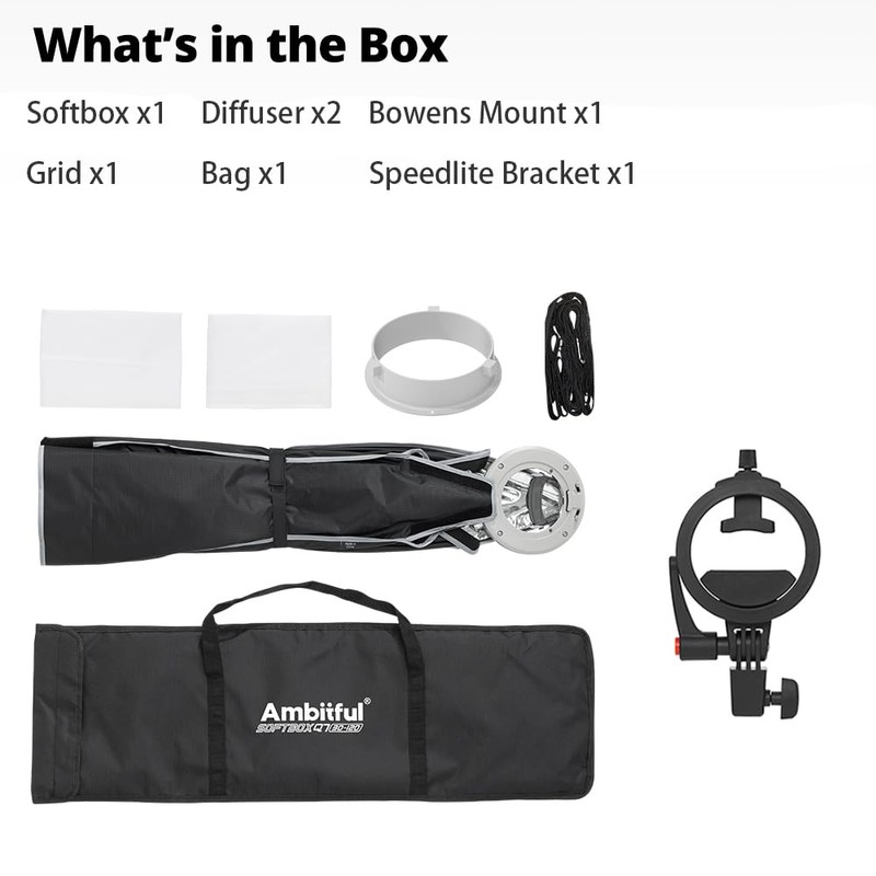 AMBITFUL 35" / 90cm Octagonal Softbox Quick Release with Bowens
