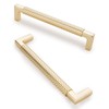 GOFFIDECO 10 Pack 5 inch(128mm) Brushed Gold Cabinet Pulls Knurled