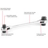 Ever Multi Ratchet Spanner, 8-21 mm 8-in-1 Multifunctional Ratchet Wrench