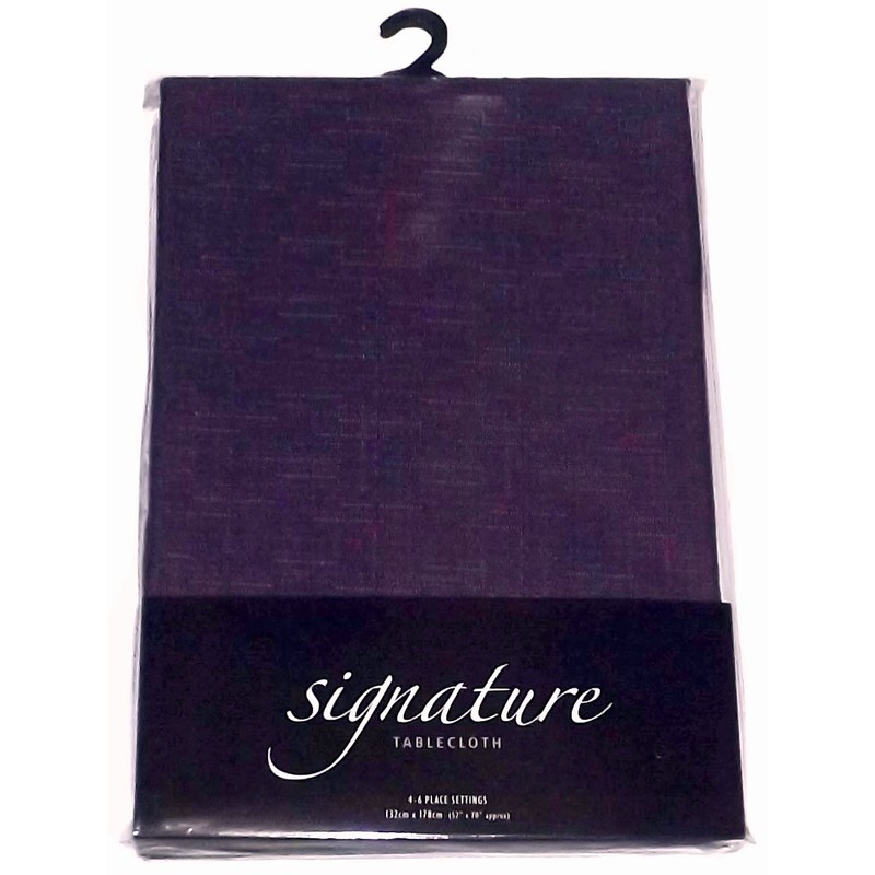 Linen Look Soft Feel Easycare Slubbed Purple 52in x 70in