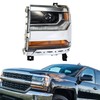labwork 1PC Headlight Assembly Chrome Housing Replacement for Silverado 1500
