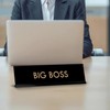 The Boss Novelty Desk Sign. Black Frame | (2 x