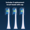 Auraglow Sonus Electric Toothbrush Replacement Brush Heads with Cover Cap,