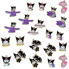 GTONEE 40pcs Cute Anime Cartoon Devil Kawaii Animal Charms Pendants for Bracelet Wristband Necklace Earring Jewelry Making DIY Crafts, 8 Styles