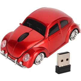 DAUZ Ratón inalámbrico, ratón para Juegos con Forma de Coche Deportivo con Receptor USB de 2,4 GHz, 1600DPI Auto Sleep Gaming Mouse para Viajes