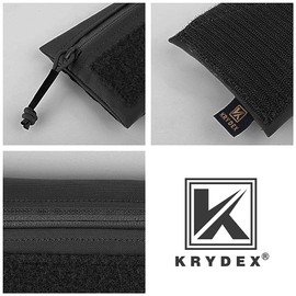 KRYDEX Admin Pouch with Loop Panel for Tactical Vest Chest Rig (BK)