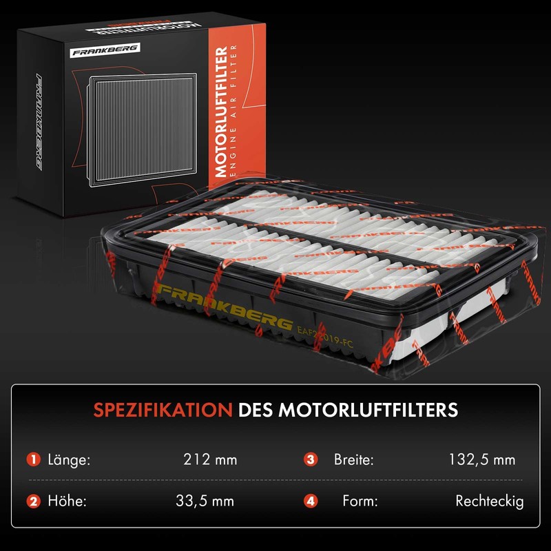 Frankberg Air Filter Insert Filter Petrol Compatible with i10 PA