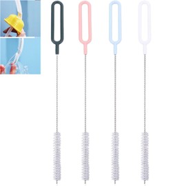4 Pcs Soft Straw Brush, Pipe Tube Cleaner Brush, Extra Long Bottle Cleaning Brushes for Sippy Cup Water Bottle Tubes Drinking Straw