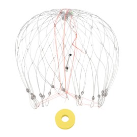 Crab Steel Wire Automatic Opening Closing Stainless Steel Fishing Cage Trap Portable Folded Fishing Accessories 62cm/24.4in 20 Steel Wires