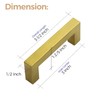 Ravinte 10 Pack 3 Inch Square Cabinet Handles, Brushed Brass