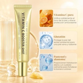 2PCS Sérum potenciador de vitamina C, iluminador, tónico hidratante para un brillo radiante, mejora el tono y la suavidad de la piel, Contiene esencia