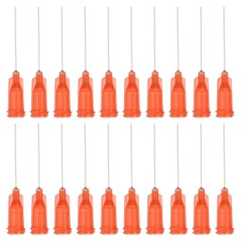 PATIKIL 24Ga Dispensing Needles, 102PCS 1 Inch Industrial Blunt Tip Dispensing Needle Tips with Luer Lock Needle for Refilling Liquid Inks Adhesive Glue Oil,Red