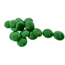 Ingenious piedra de vidrio de jarrón de boda, cumpleaños, fiesta decoración Filer Un Lado plano centros de mesa (tamaño = 3 cm), Verde oscuro, 80
