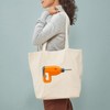 CafePress Power Drill Tote Bag Reusable Natural Beige Canvas Shopping