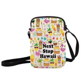JXGZSO Hawaii Vacation Gift Hawaii Trip Bag Next Stop Hawaii Crossbody Bag Aloha Hawaii Symbols Gift Hawaii Beach Merch (Next Stop Hawaii Crossbody)