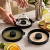 3 Tier Bar Glass Rimmer for Margarita & Cocktail, Black