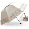 Zmgmsmh Foldable Lace Parasol Travel Sun Rain Umbrella Compact anti