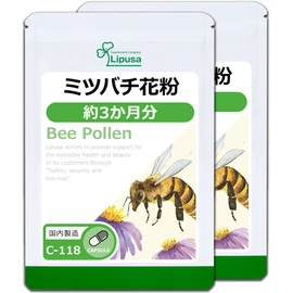 Lipsa Honeybee Pollen (Beepolen), Approx. 3 Months Supply x 2 Bags C-118-2 (90 Capsules x 2 Bags), Supplement, Amino Acids, Minerals, Enzymes, Energizing, Beauty Capsules, Made in Japan