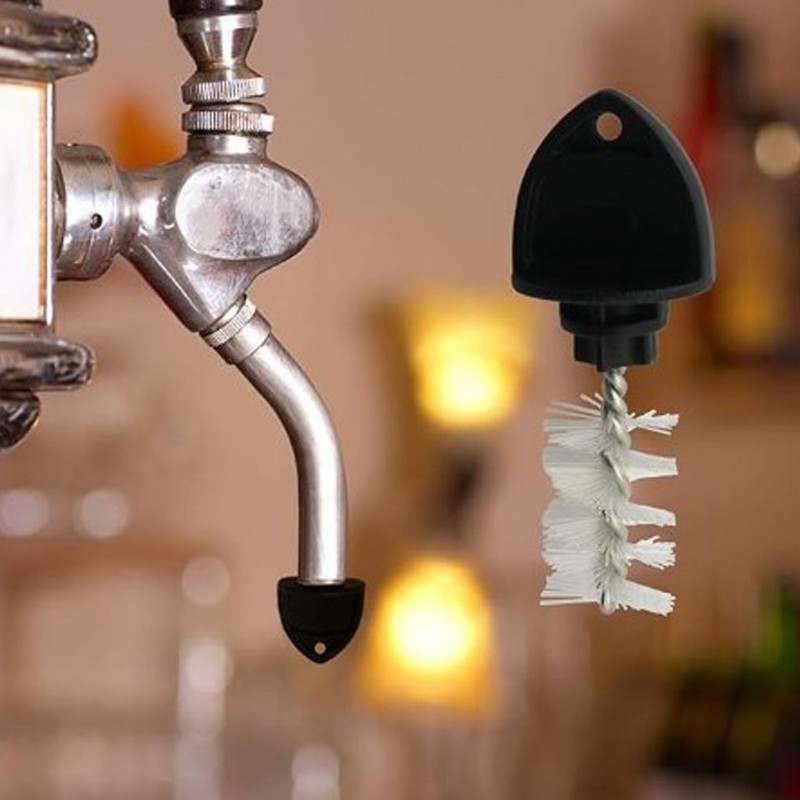 Beer Faucet Plug Brush Black ABS Beer Faucet Tap Cleaning