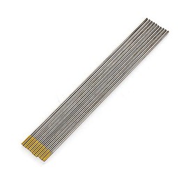 TIG Tungsten Electrodes, 10pcs WC20(Grey) Cerium Tungsten Welding Rods with 2% Cerium for Carbon Steel and Stainless Steel, 175 x 1.6mm