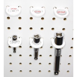 Plastic Multi-Purpose Peg Board Tool Holders Pegboard Wall Hooks - Multi-Color / Multi-Quantity Packs | Wall Tool Organizer Garage Pegboard NO PEGBOARD Included (50, White)