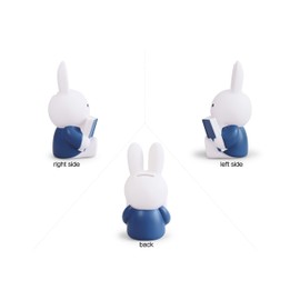 ATELIER PIERRE 090975 Blue Reading Miffy Money Bank, Width 3.9 x Depth 3.9 x Height 7.5 inches (10 x 9.8 x 19 cm)