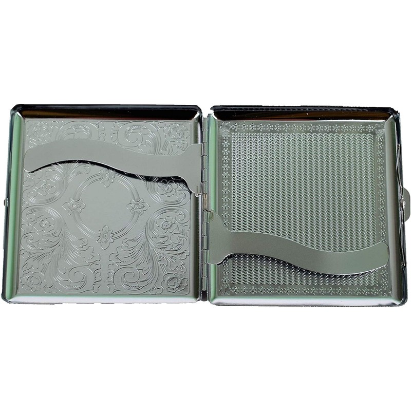 Zigarettenhalter Tragbare Clipschachtel Silberfarben Metallrahmen Silberne Clipschachtel Elegante und raffinierte