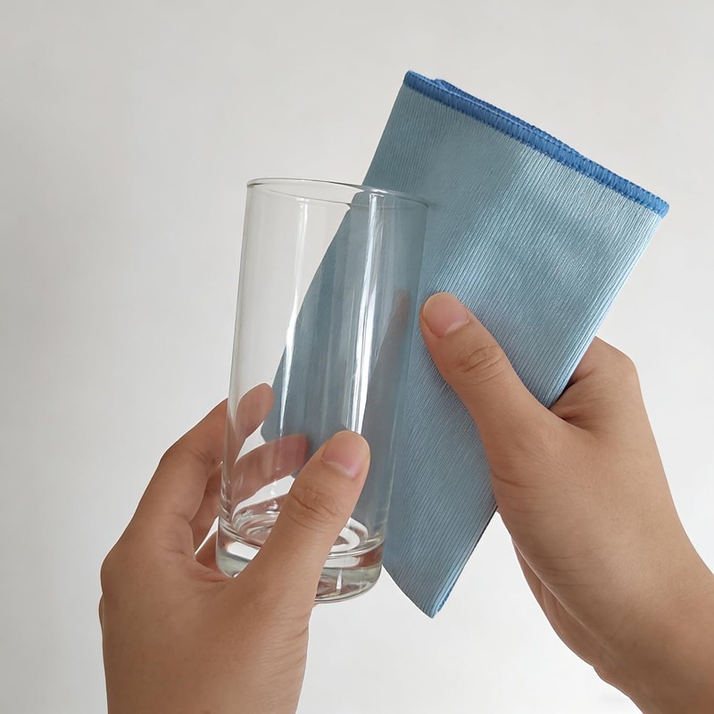 1 Pack Microfiber Glass Cleaning Cloth, 30x30 cm Lint Free,