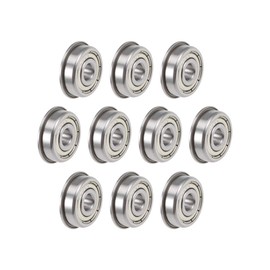 sourcing map F625ZZ Flanged Ball Bearing 5x16x5mm Shielded Chrome Steel Flange Rip Bearings 10pcs