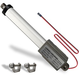 UYGALAXY 12V Mini Electric Linear Actuator 3" Stroke, 188N/42lb, Speed 0.2"/sec Waterproof Metal Micro Small Motion Actuator w/Mounting Brackets for DIY Fan Blades, Cabinets, Window Lift, Robot -75mm