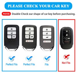MILD EAST for Honda Key Fob Cover with Keychain, Car Key Case Shell Protector for Honda Accord | Civic | Pilot | CRV Passport Insight EX Fit Odyssey | 2015-2021 | 5 Buttons Smart Remote Control, Pink