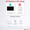 LOUYSGEN Smart Light Switch,3-Button,Aluminum Frame, Neutral Required,2.4GHz, Tuya Smart Life