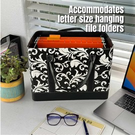 Trenton Gifts File Organizer Tote | Stylish Way To Keep Organized | Damask