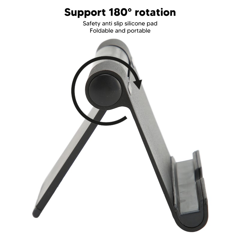 Phone Stand Rotatable 180 Degrees Foldable Portable Aluminum Alloy Silicone
