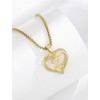 INFUSEU Initial Necklace Women Letter Heart Jewelry Z Gold Pendant