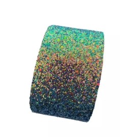 3" Wide Super Chunky  Hologram Sparkle Green Hair Bow Ribbon