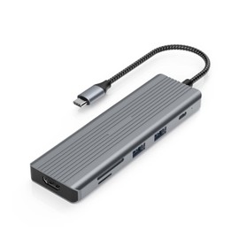 Tiergrade USB C Hub 3.0 Docking Station 9 in 1, Type c Hub Adapter for Mac OS & Windows, 4K@30Hz HDMI, 2*USB 3.0 Type-A, 1* USB-C Data Transfer Port, 2*USB 2.0 Type-A, SD/TF, 100W PD