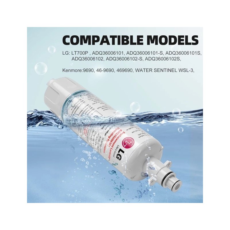 L G 2 Pack For LG LT700P Refrigerator Replacement Water