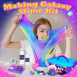 Hapikids Slime Kits, Gifts for 6 7 8 9 10 11 12 Year Old Girls Boys Galaxy Slime Making Kit Girls Toys Age 6-12 Slime Activator Kids Toys Age 6-12 Slime Kits for Girls