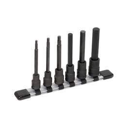 Tone HKH306L Long Hexagon Socket Set (Strong Type, with Holder), Insertion Angle 0.3 inches (9.5 mm) (3/8") Contents: 6 Pieces