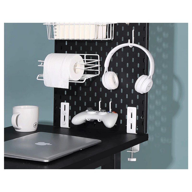 Desk Clamp 2Pcs,Pegboard Fixing Bracket Desktop Fixing Bracket, Office Game