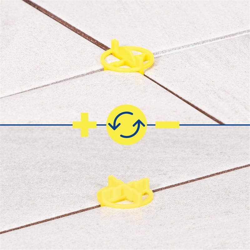 BARWALT Dual Sided 4 Corner Shaped Tile Spacers for Leveling,