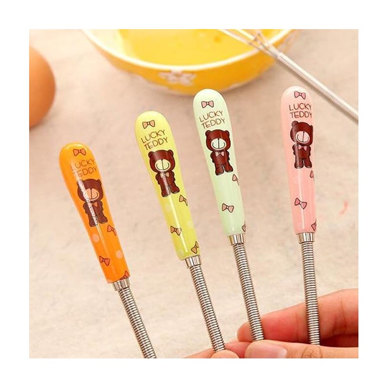 Whisking Cream Butter Ceramic Handle Egg Beaters Manual Stainless Steel