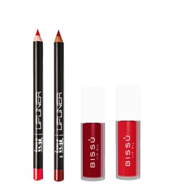 Kit Viral Labios, Lip Oil Bissu y Delineador Ivy Cosmetics (Jamaica y Frambuesa)                                                                      