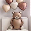 Pack of 5 Brown Bear Balloons, Animal Balloons, Cute Balloons,
