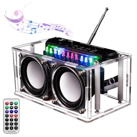 SGZIOO Soldering Practice Kits, DIY FM Radio Electronics Kit, with LED, Remote Control, Digital Display, Electronic Kits for Adults to Build, FM Radio Kit, DIY Bluetooth Speaker, for Beginner & Adults