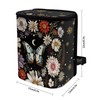 Renewold Car Trash Can with Lid Floral Butterfly Moon Print